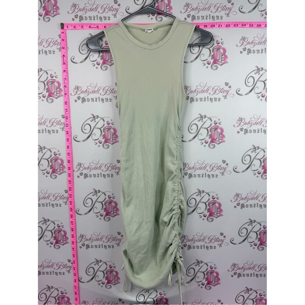 Garage dress beige Light Sage Sleeveless Ruched Side Tank Dress